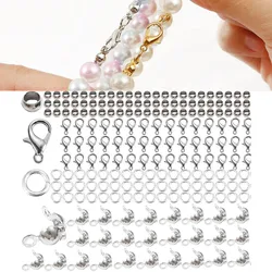 350pcs/box Jewelry Making Kits Lobster Clasp Open Jump Rings End Crimps Beads For DIY Jewelry Making Necklaces Earrings Supplies