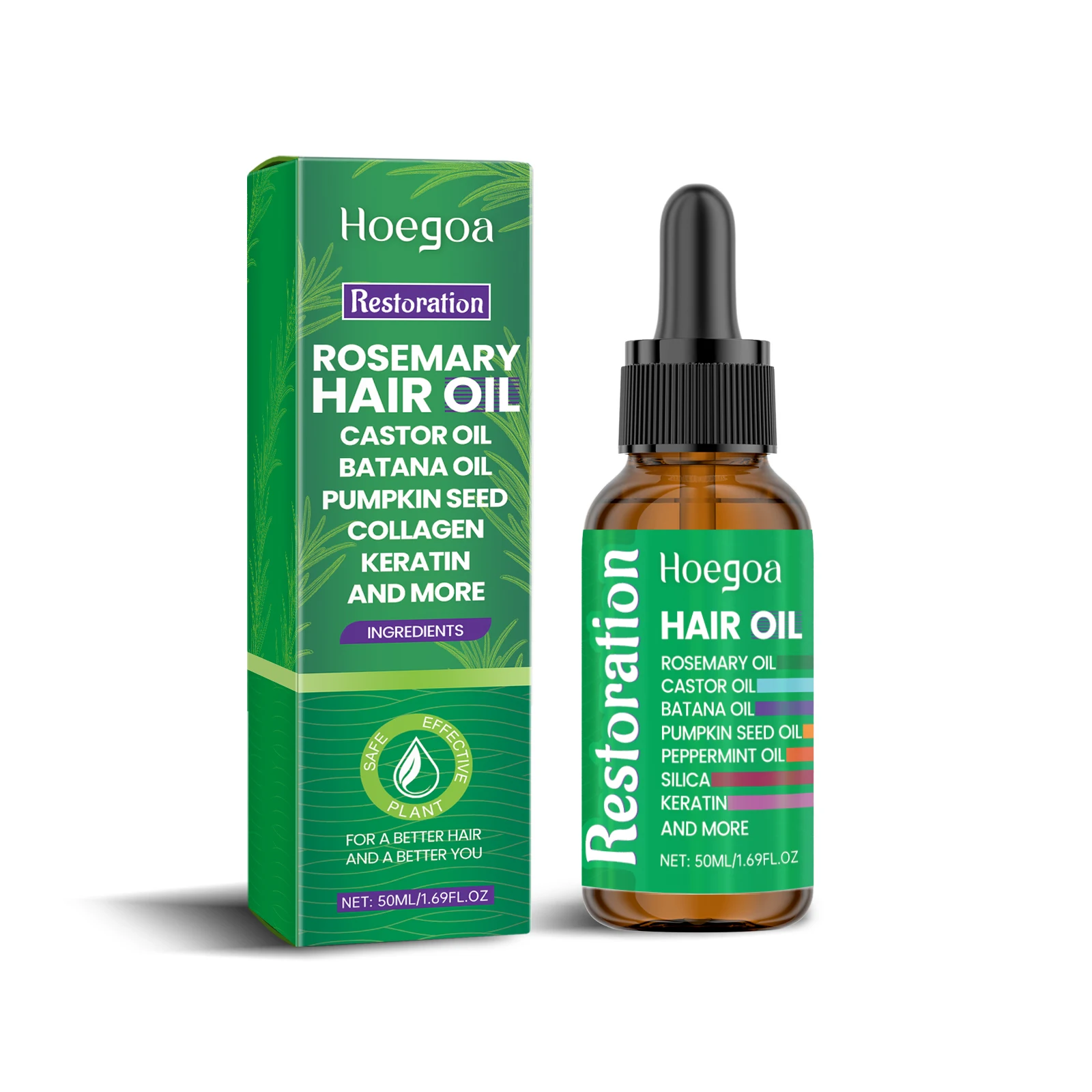 

Hoegoa Rosemary Hair Care Essential Oil Nourishes Strengthens And Moisturizes Hair 3pcs