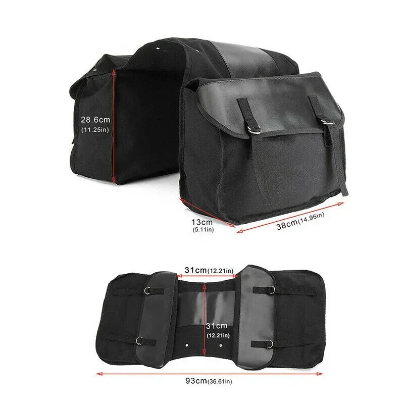 

New Upgrade Motorbike Touring Saddle Bag Bike Rear Rack Bag Riding Rear Seat Bag Fashion Motorcycle Canvas Panniers Box