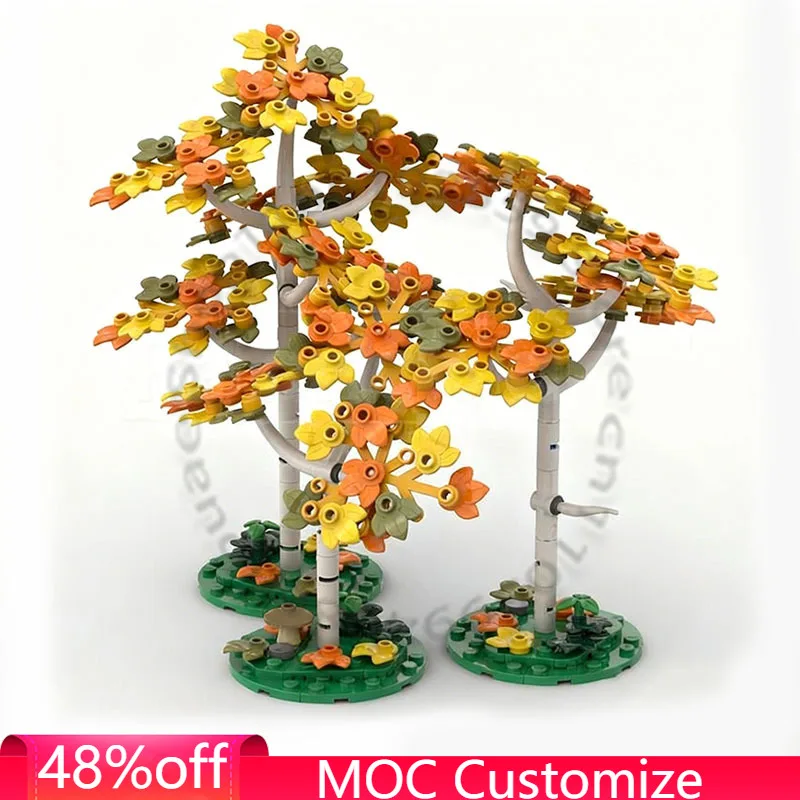 

290 PCS Cupid Arrow Yellow Birch Trees MOC Customize Modular Building Block Model Technology Brick Design DIY Holiday Toy Gifts