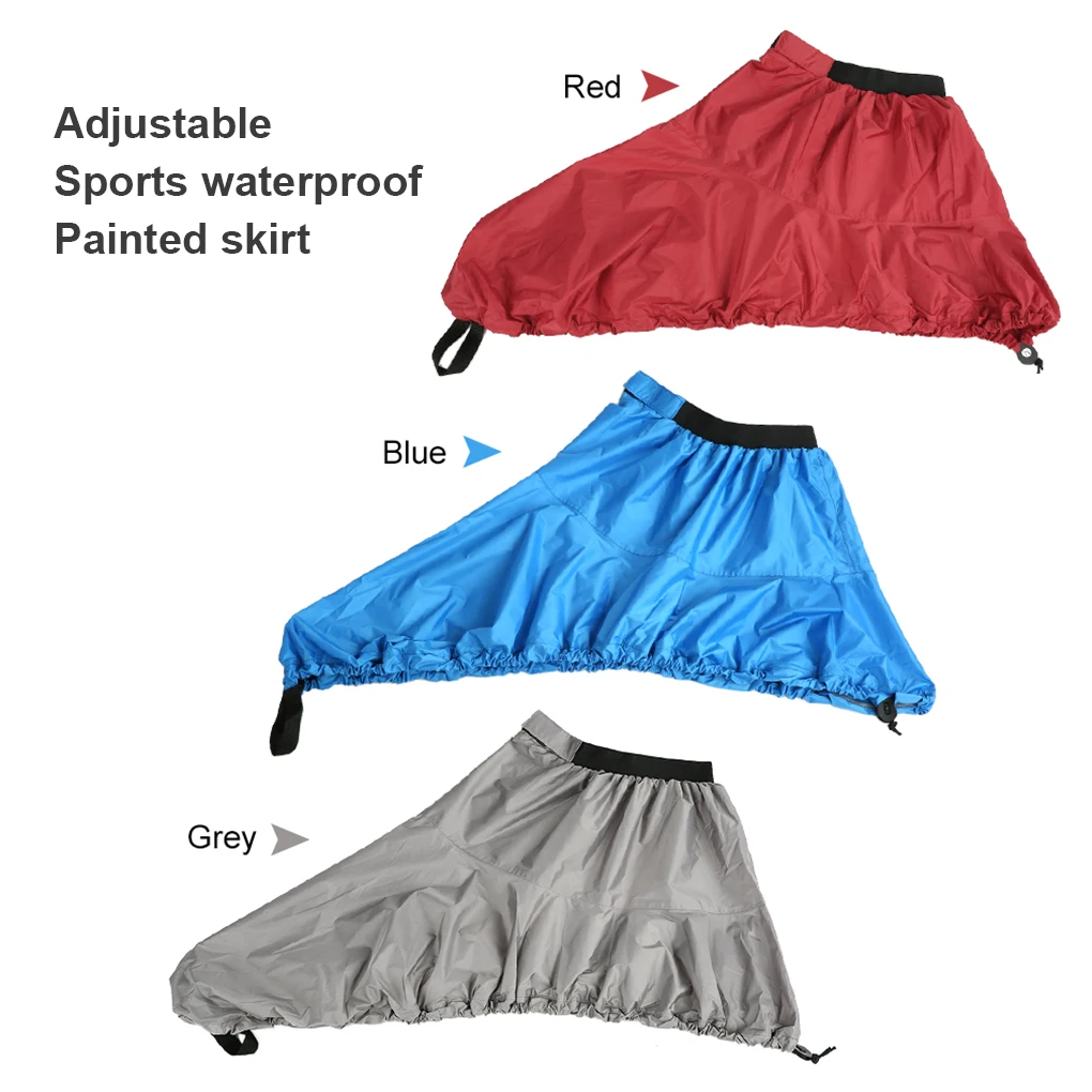 Universal Waterproof Nylon Kayak Spray Skirt Portable Cockpit Deck Cover Protector for Rowing Water Sports Surfing