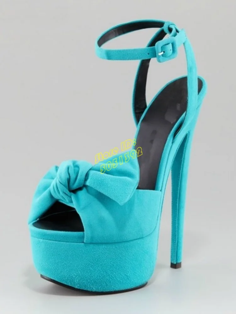 Platform Stiletto High Heel Sandals Runway 2025 New Arrivals Ankle Buckle Strap Open Toe Suede Super High Heel Shoes