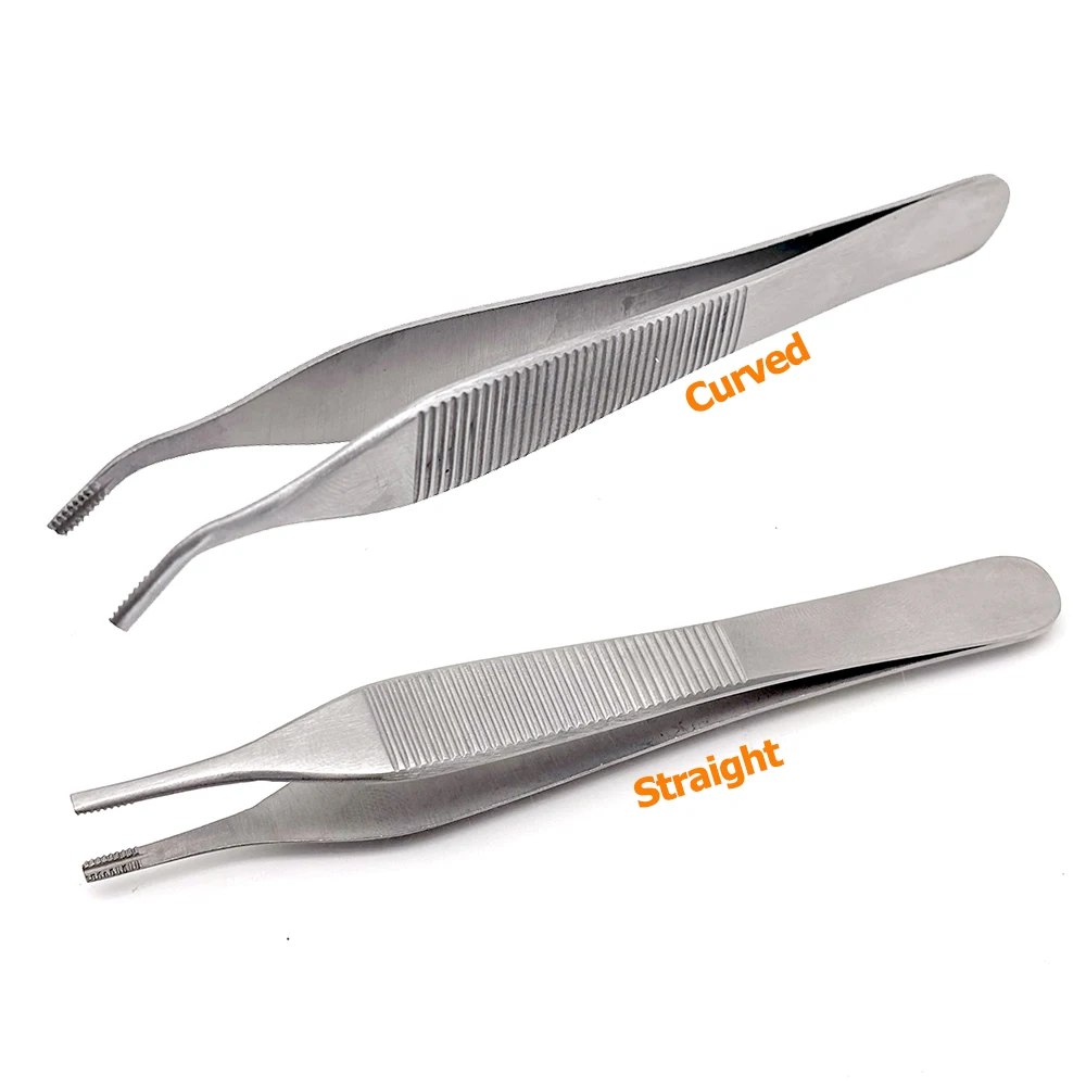 Pinça oftálmica de aço inoxidável de 12cm com serras de dentes para procedimentos cirúrgicos de tecidos gordos de cartilagem ferramenta médica