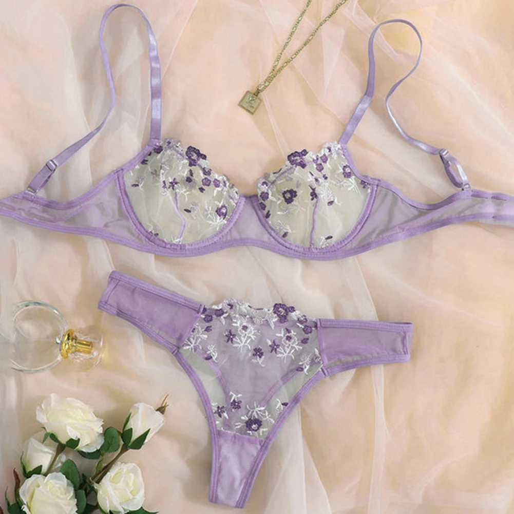 

Женские комплекты сексуального нижнего белья, нижнее белье с низкой посадкой, прозрачное кружевное бикини, женский бюстгальтер с вышивкой, комплект бикини, прозрачные купальники