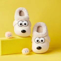 Cheerful Mario Children's Winter Cotton Slippers Waterproof  Slippers Home Baby Indoor Cotton Slippers