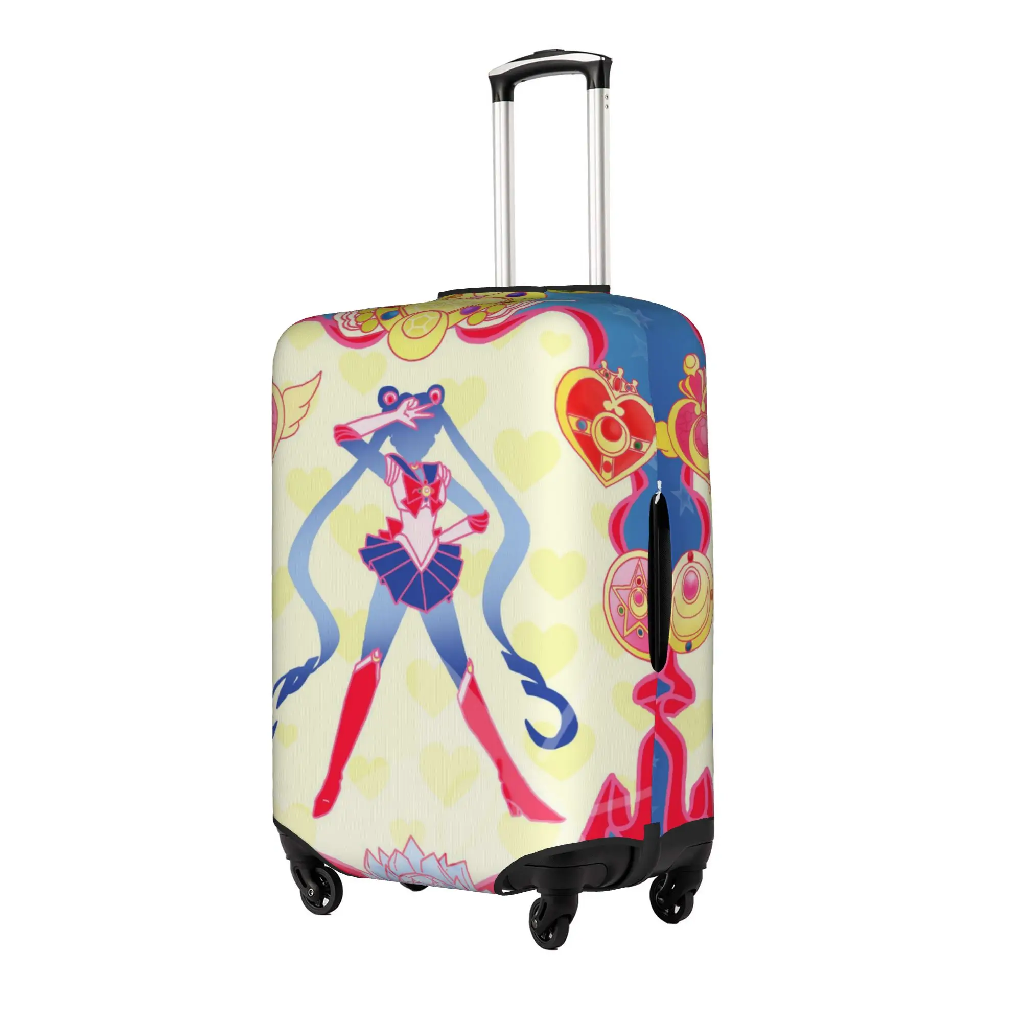 Custom Sailors Moons Cute Cartoon Travel Luggage Cover Dust Proof  Suitcase Cover Protector Fit 18-32 Inch - view 2