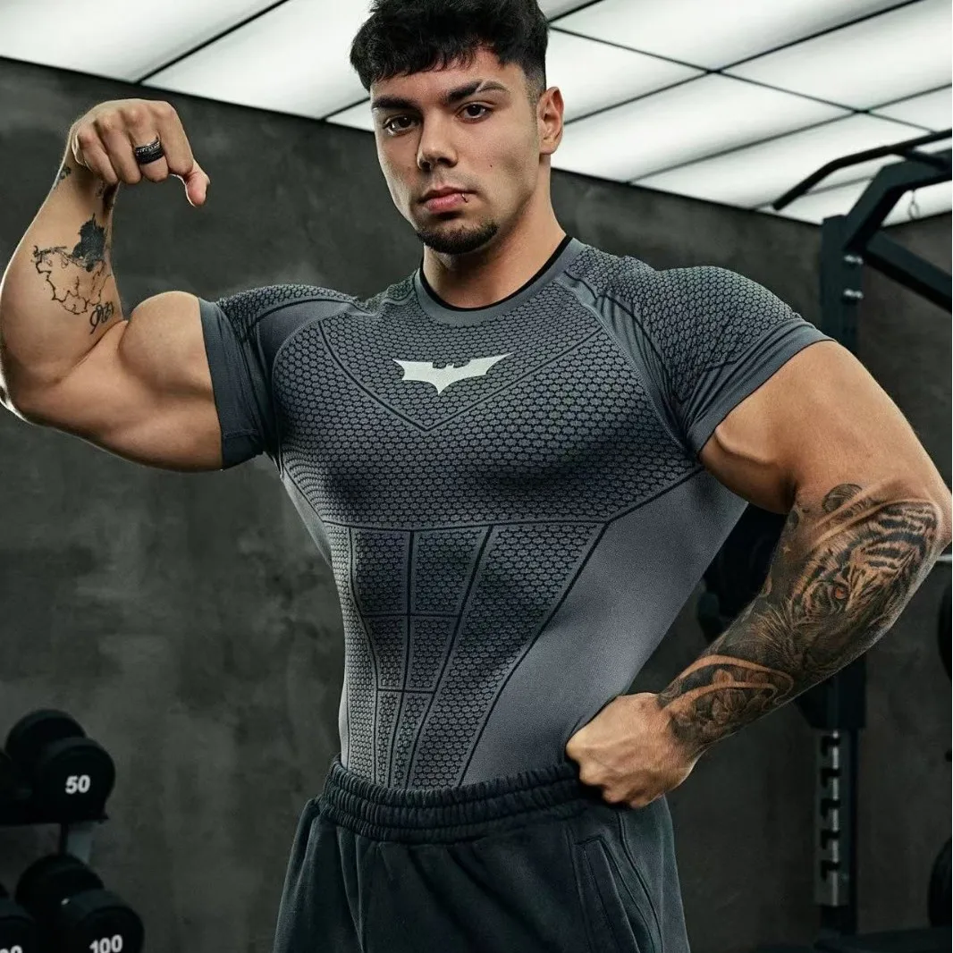 

American style New Sleeveless Fitness Compression Muscle-Defining Fit Quick-Dry Breathable T-Shirt for Men gym clothes woman
