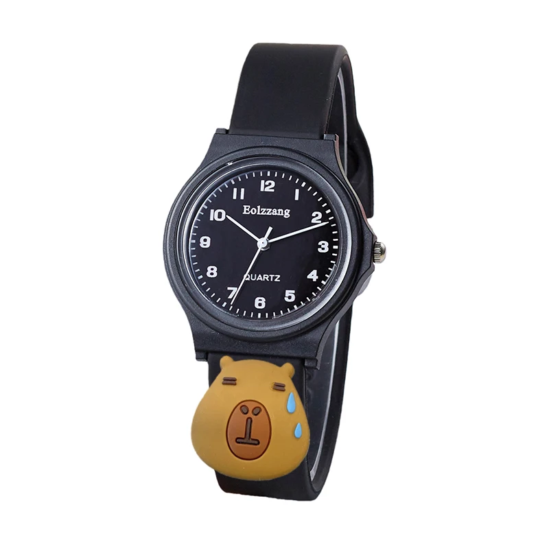 漫画の無言カピバラ男の子女の子腕時計子供ミニマリストかわいい子供漫画腕時計ギフト子供のための女の子時計