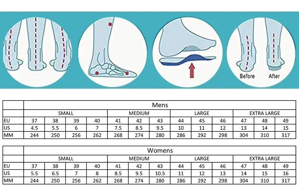 AB Professionelle Einlegesohle zur Fußgewölbeunterstützung für Plattfüße, Schuhkissen, orthopädisches Polster für Fahrrad, Fußball, Laufen, Sport – Detail 3