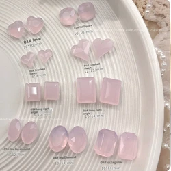 Pink Protein Rhinestone Crafts Crystal Stone Pointback Nail Art Decor Rhinestone Glass Jelly Clear Crystal10PCS