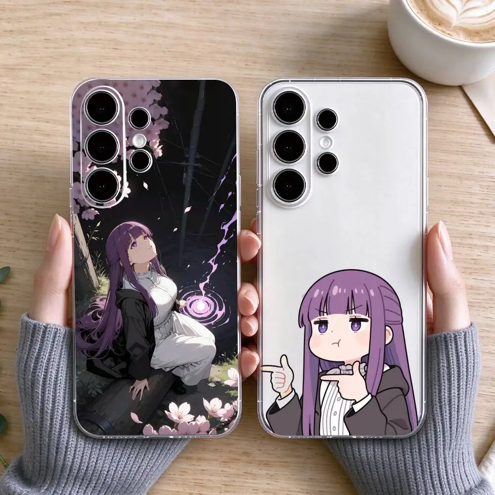 Coque de téléphone Frieren Beyond Journeys End, en silicone transparent et souple, pour Samsung S25, S24, S21, S22, S23, S30, Ultra, S20, Plus, idéale comme cadeau.