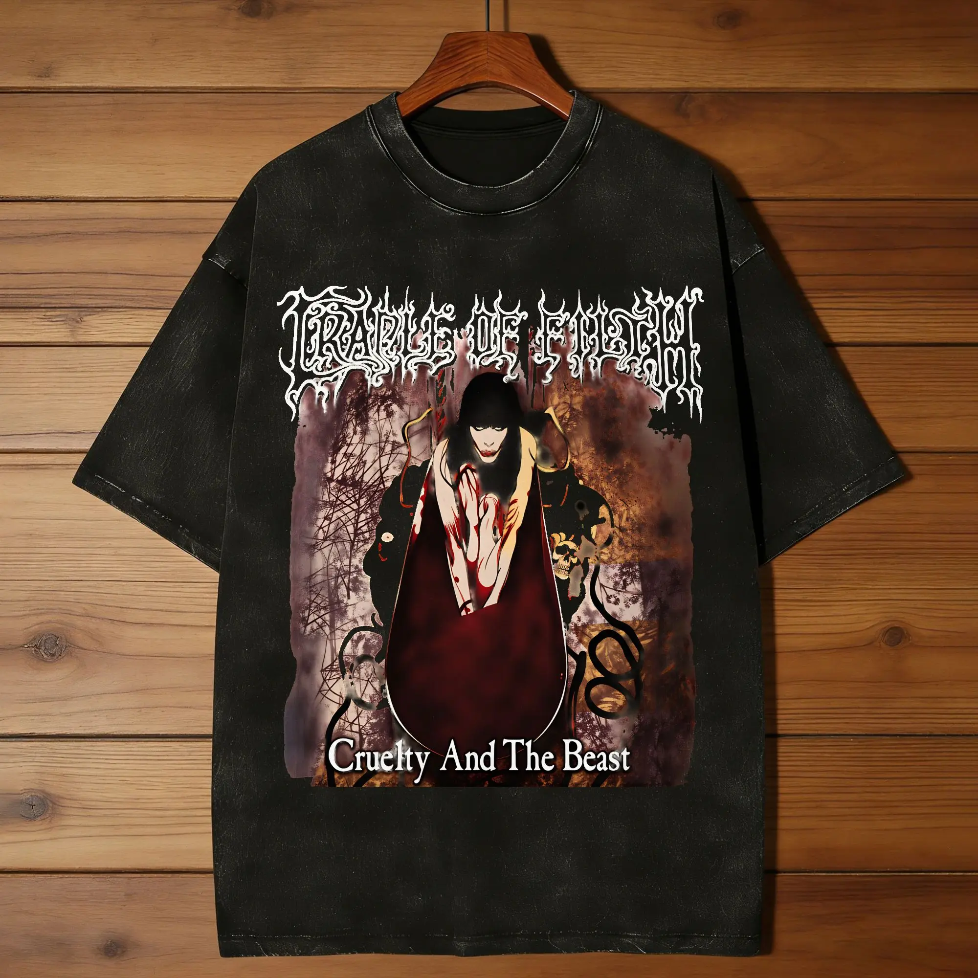 Cradle of Filth T Shirt  Fashion T-Shirts Short Sleeves Y2K Funny Tops Summer Cotton Breathable Big Size Clothing