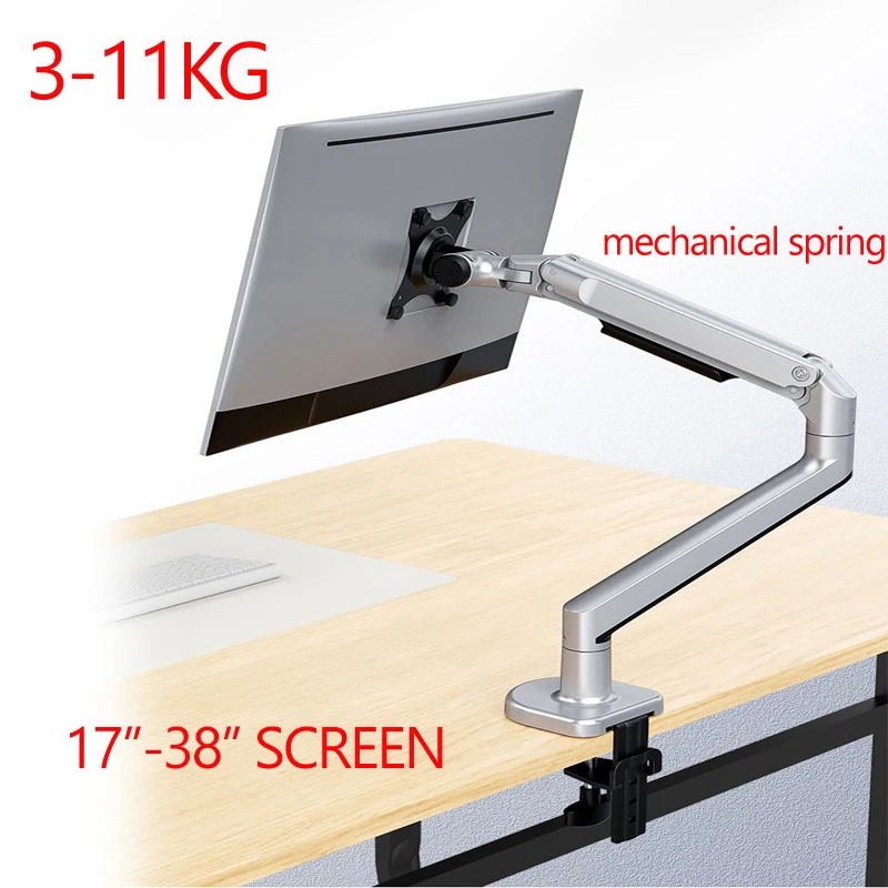 V8 17 "-38" suporte da tevê da montagem da parede do monitor do lcd alumínio 360 gire o braço stretchable dobro do pivô do movimento completo 3-11kg