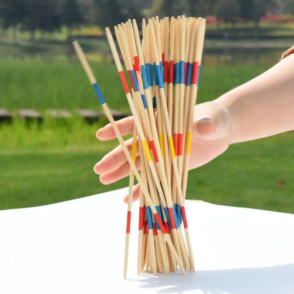 

4 Boxes Wooden Pick Up Sticks Kids Learning Game Boosts Cognitive Abilities Social Skills Parent Child Interaction Indoor