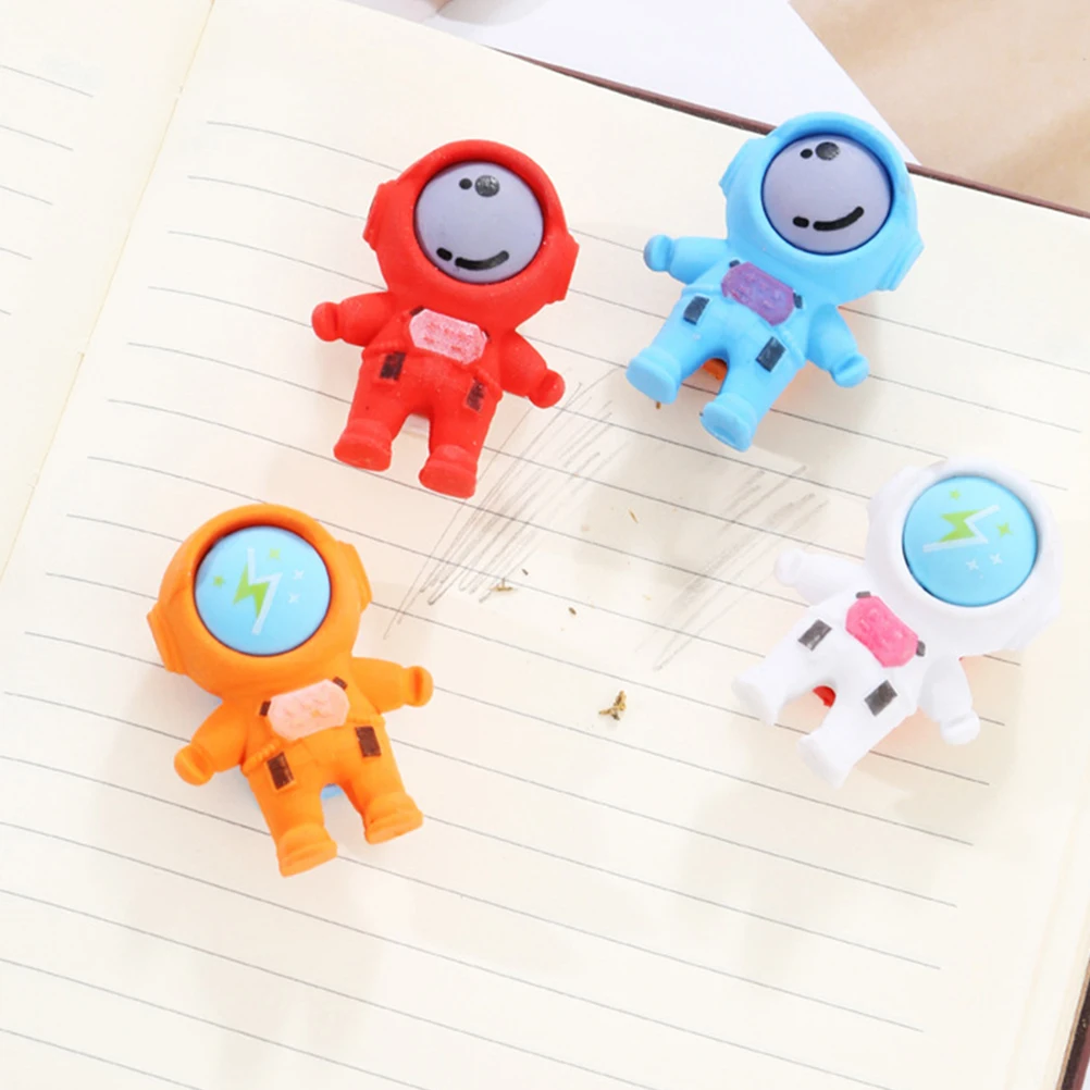 18pcs Astronaut Erasers s Cute Space Themed Mini Erasers Classroom Prizes School Supplies Soft Material Pencil Eraser Science
