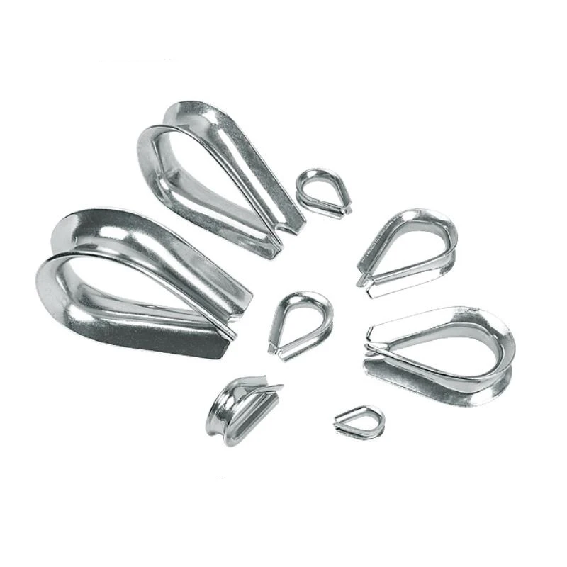 304 Stainless Steel Wire Rope Protection Clamps M1.5 M2 M3 M4 M5 M6 M8 Ringging Anchor Line Thimbles Ring Clamp Wire Loop