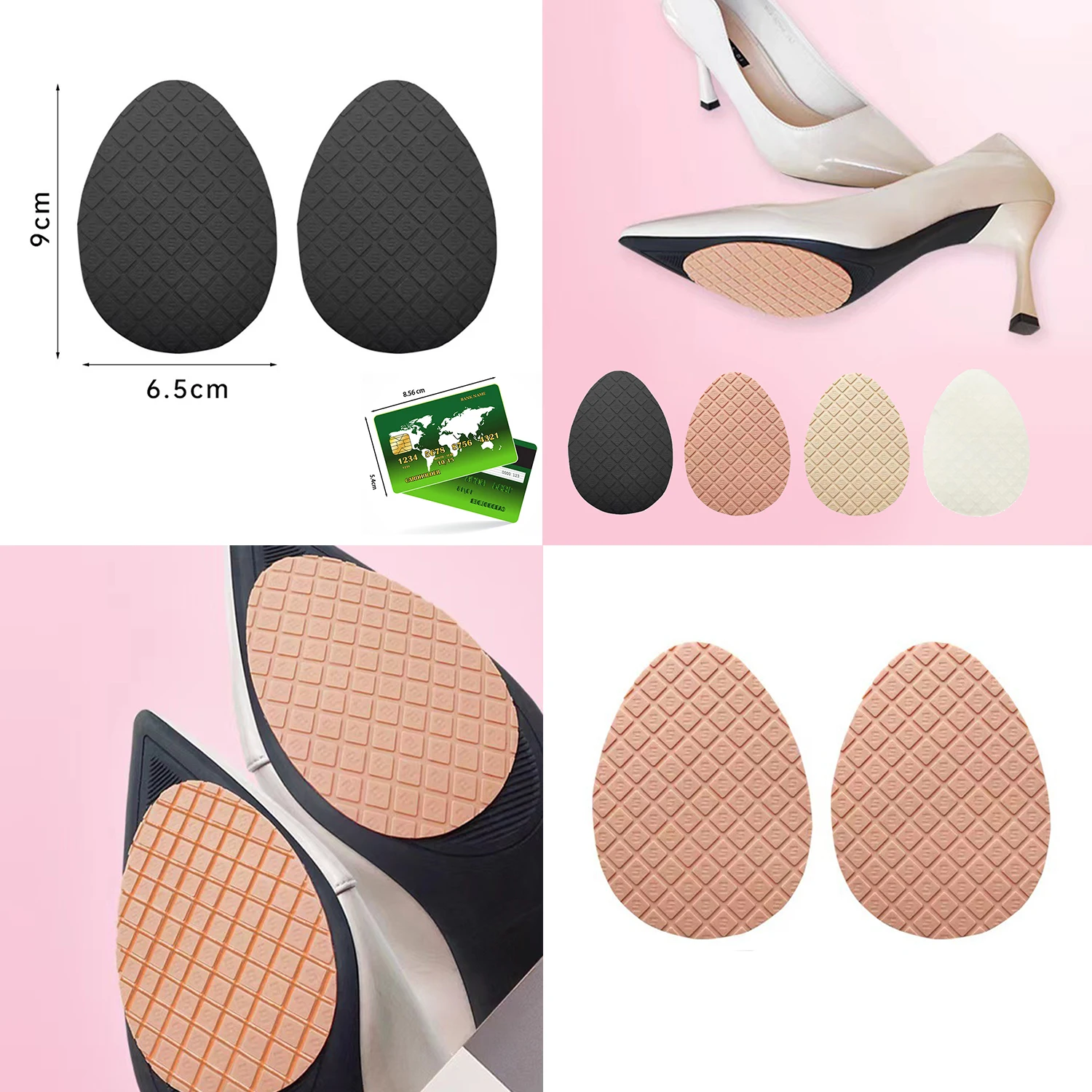 Women Self-Adhesive Forefoot High Heels Sticker Wear-Resistant Non-Slip Shoes Mat High Heel Sole Protector Rubber Pads Cushion