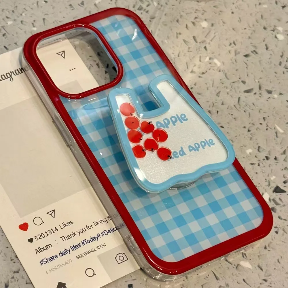 Divertente borsa blu Fruit Shake Rock per supporto Magsafe Griptok supporto per anello da dito per telefono per iPhone staffa per ragazza Samsung