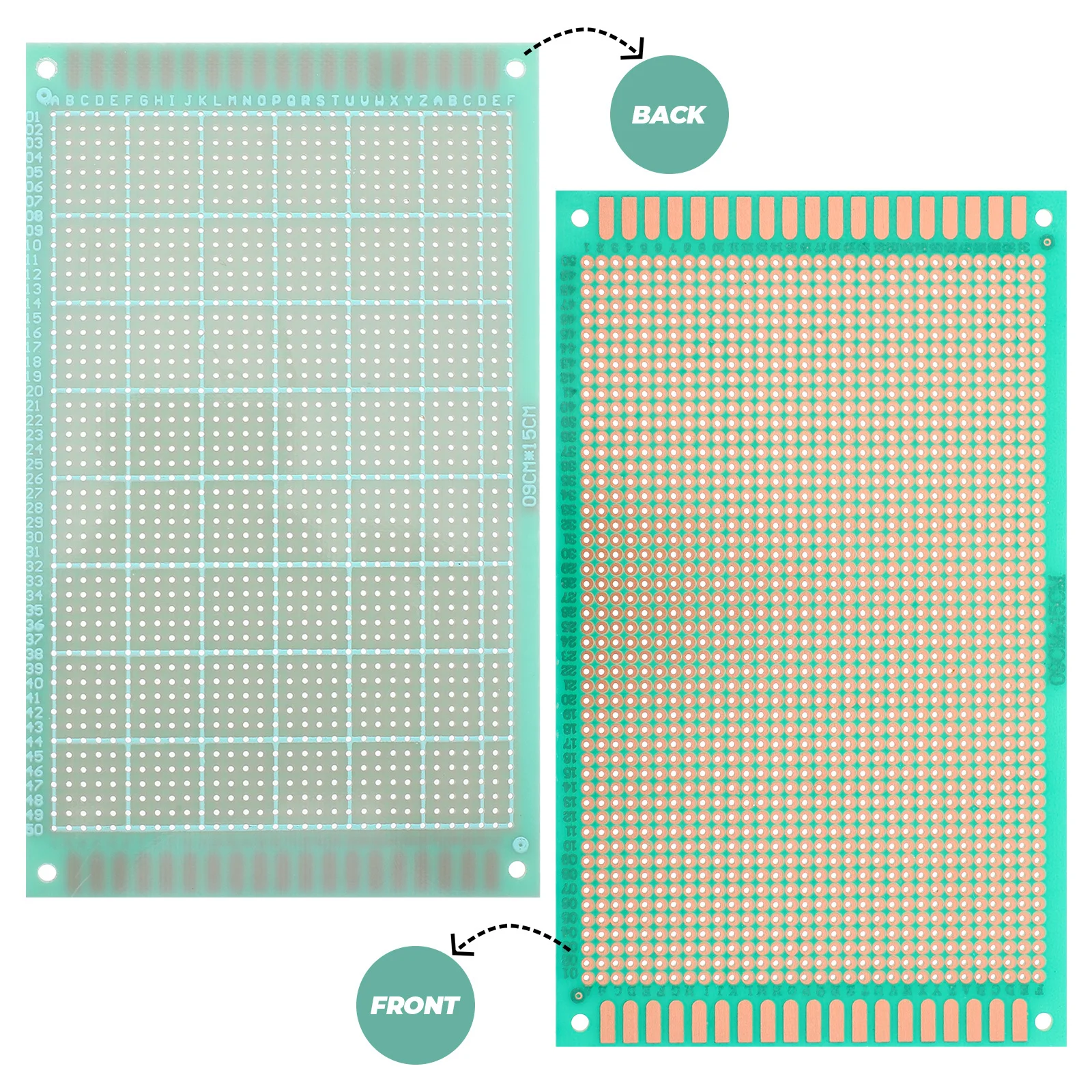 

Single Sided Pcb Board Universal Circuit Board for DIY Electronic Projects Solderable Protoboard Copper Perforated Design