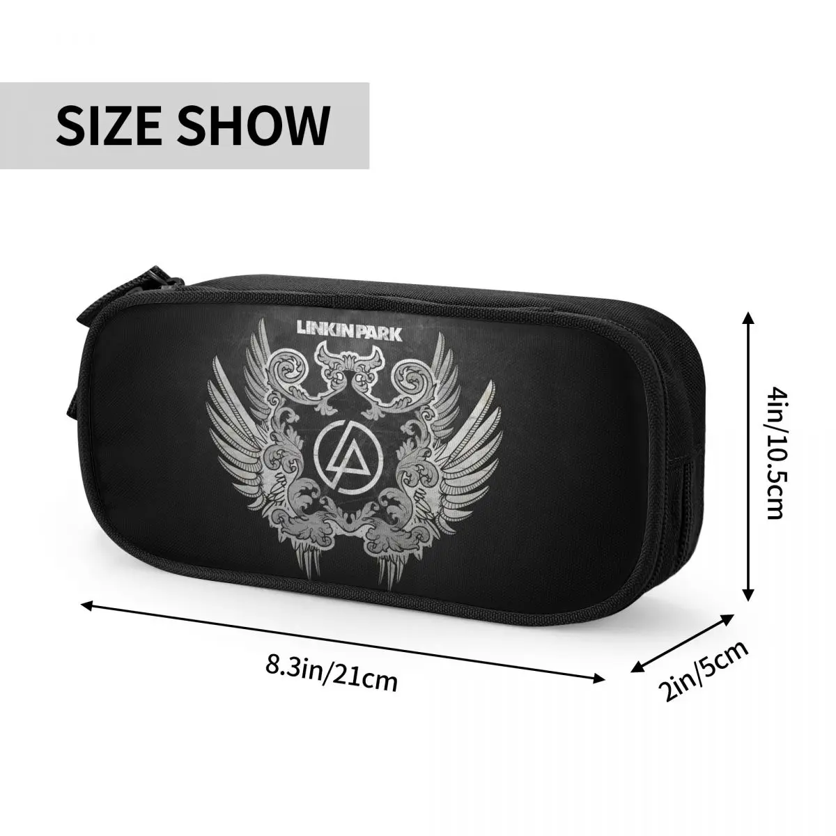 Creative Linkinpark Nu-โลหะดินสอRockเพลงPencilcasesปากกาสําหรับนักเรียนขนาดใหญ่กระเป๋าสํานักงานของขวัญเครื่องเขียน