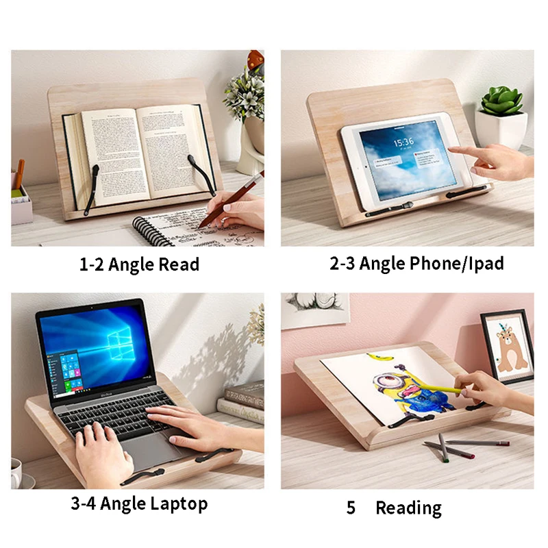 

Adjustable Reading Rest Tablet Cook Home Study Room Book Holder Foldable Stand