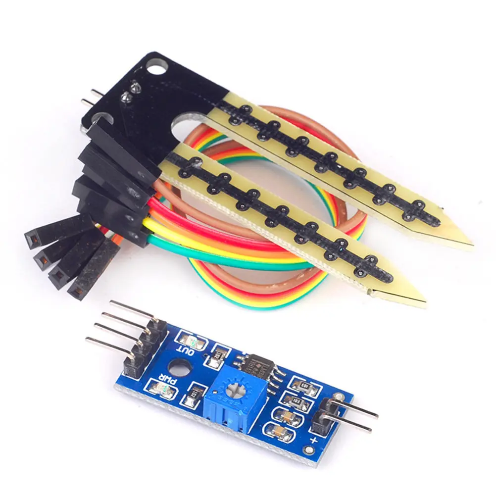 5Pcs Soil Moisture Sensor Module Adjustable Sensitivity Dual Output for Automatic System Plant Care Indoor Outdoor