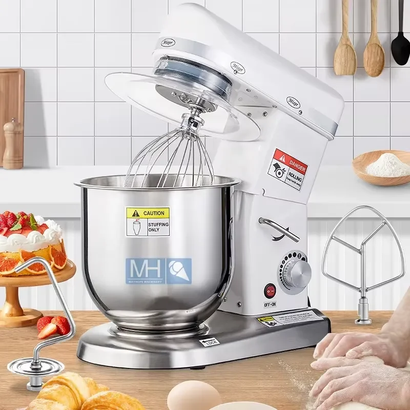 Commercial Bakery Heavy 3 In1 Kitchen Food Mixer Machine Electric Bread Pizza Cake Stand Mixer for Dough 5L