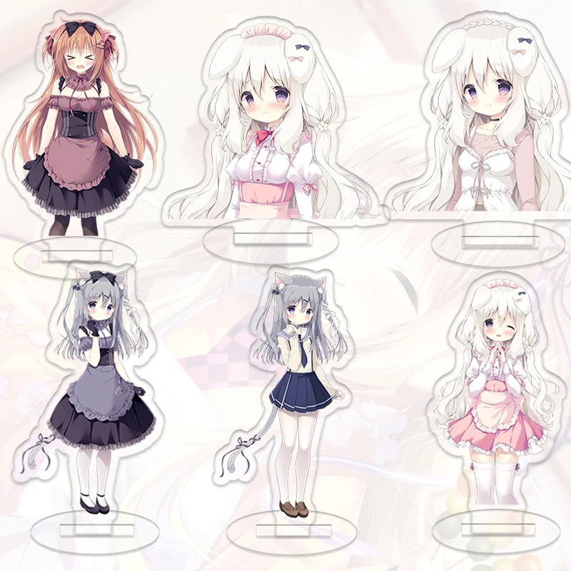 Figura Coleccionable de Anime Amairo Chocolate Girl, Adorno con Base, Ichigo Cat Girl Chieri Mikuri, Accesorios de Decoración para Juegos, Regalo de Cumpleaños
