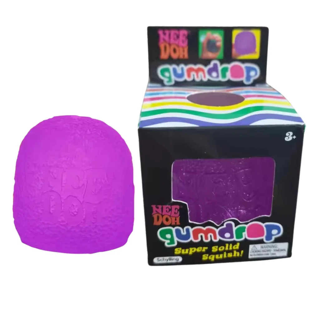 Schylling Mini Candy NeeDoh Gumdrop Weiches Sensorisches Fidget-Spielzeug Stressabbau Quetschball Überraschungsbox