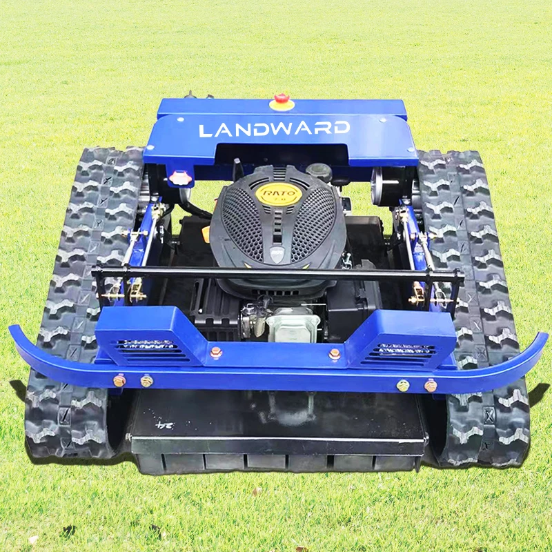 China Manufacturer New Design Wireless Remote Control Smart Lawn Mower High Power Anti-skid Crawler Slope Weeder Customized Sale