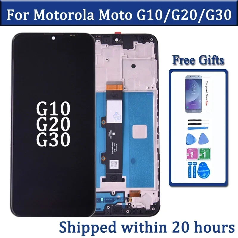 For Motorola Moto G10 G20 G30 LCD Display Touch Screen Digitizer For Moto G20  XT2128-1, XT2128-2 LCD Display Replacement