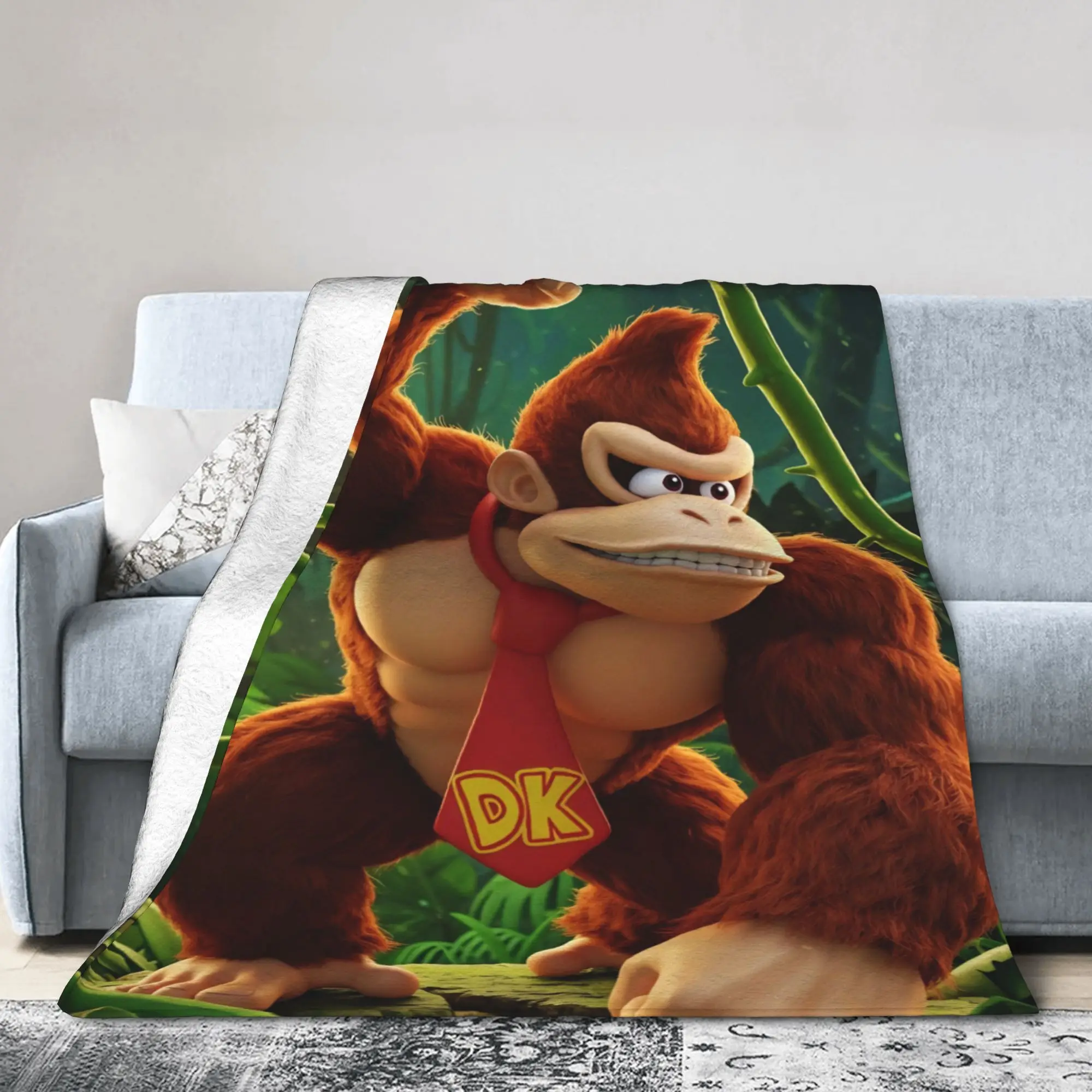 Donkey Kong Game Blanket Flannel Summer Air Conditioning  Breathable Super Warm Throw Blanket for Bed Office Bedspreads