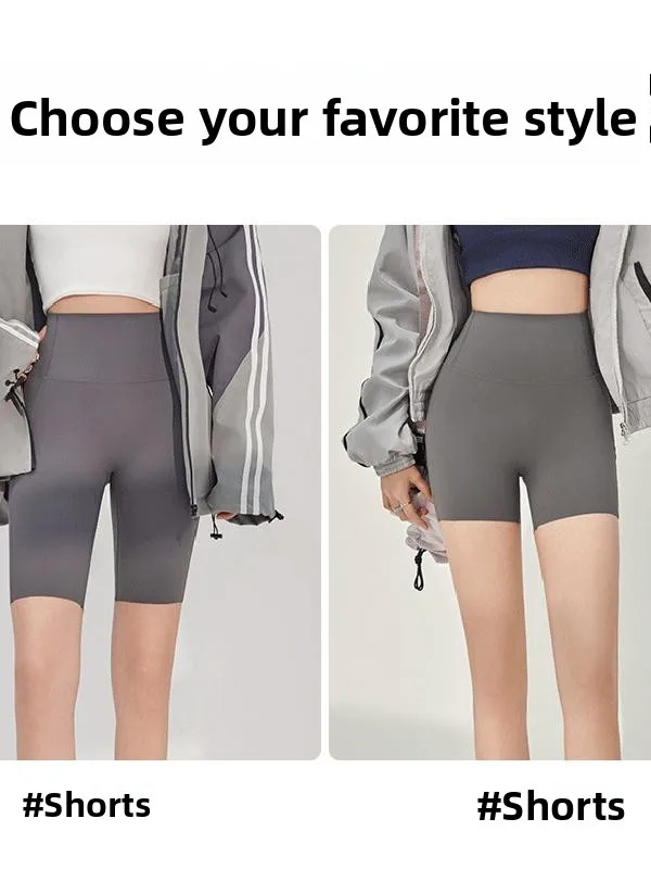 Calças de yoga pilates femininas finas verão esporte orts cintura alta cinco quartos comprimento calças de equitação anti-luz calças de caminhada