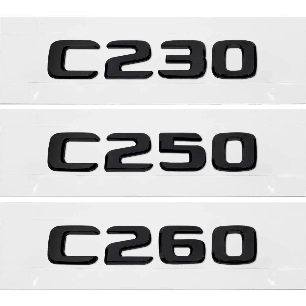 ABS Plastic C230 C250 C260 Trunk Rear Logo Badge Emblem Sticker For Mercedes Benz C Class W201 W202 W203 W204 W205