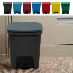 Bathroom Trash Can Hot Kitchen Trash Bin Rectangular Slim Garbage Can with Soft-Close Foot Pedal for Toilet Bedroom Living Room