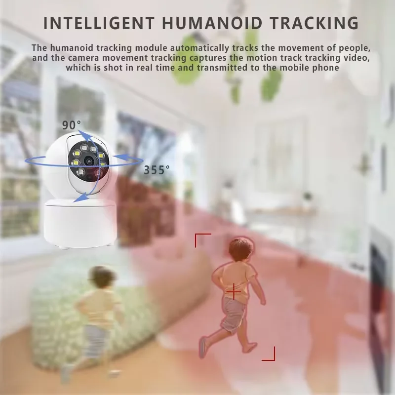 ICSEE App 2MP WIFI Smart Camera Security Protection Baby Monitor Full Color Night Vision Ai Human Tracking Two-Way Audio ICSEE
