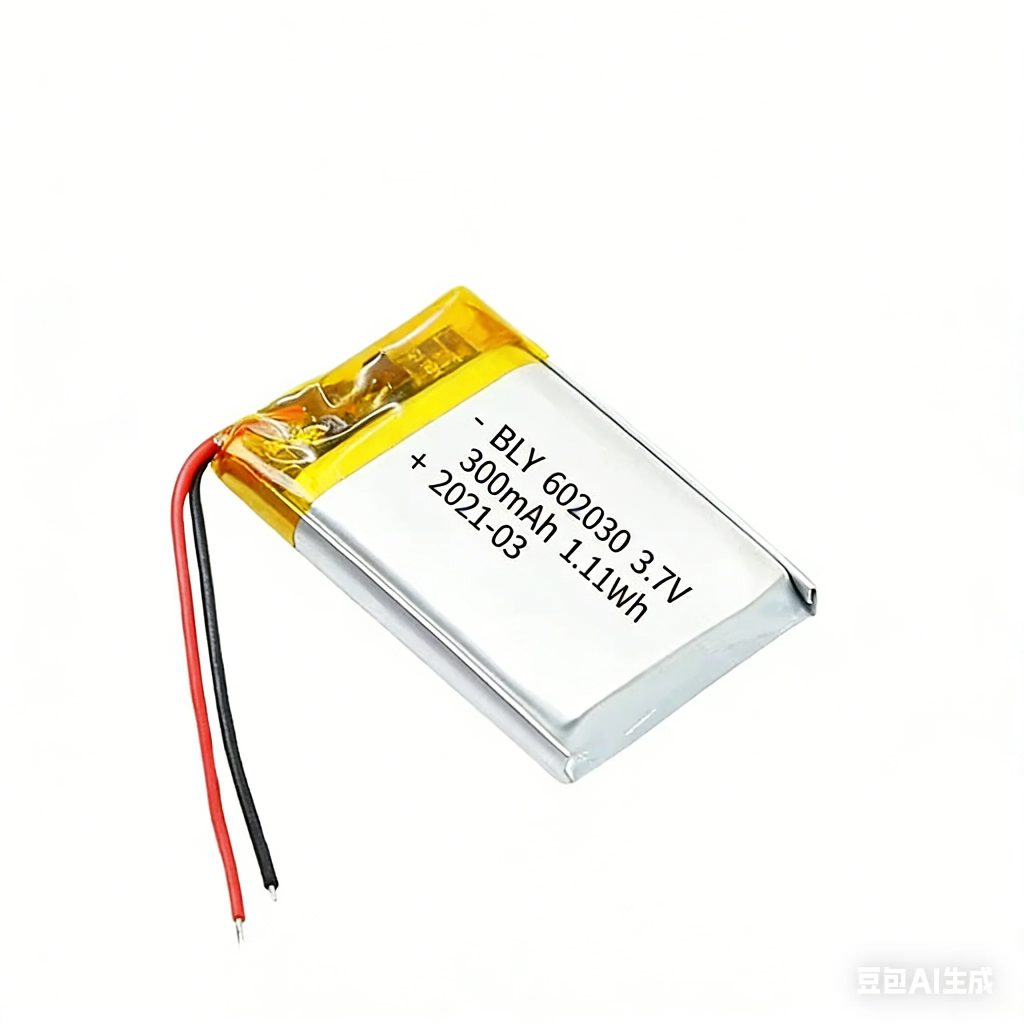 602030 3.7V 300mAh  Polymer Lithium Ion Rechargeable Battery for Toys, LED Lights, Bluetooth Speakers，Lighting, Digital Products