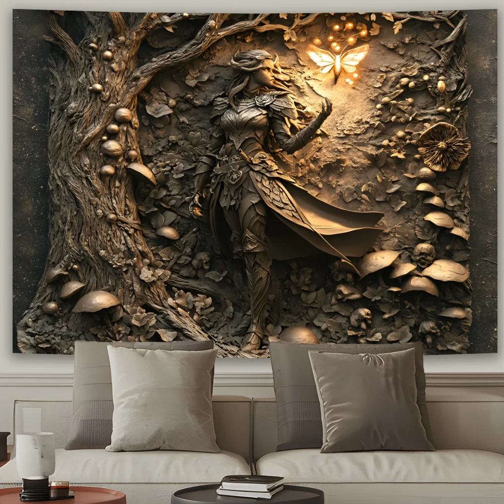 نسيج Thechanted Forest Guardian - مثالي لإضافة أسلوبًا غامضًا وخياليًا إلى أي ديكور غرفة، مثالي للاستخدام المنزلي