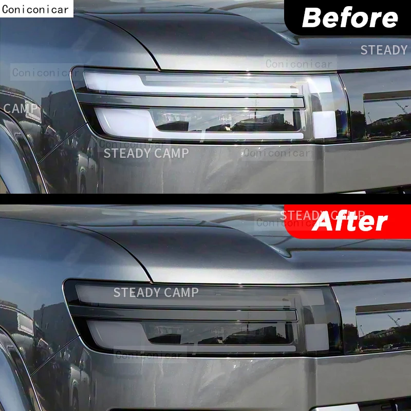 Car Headlight Tint Anti-Scratch Smoked Black Protective Cover Film TPU Stickers For LEOPARD TI7 2026 Repair Accessories