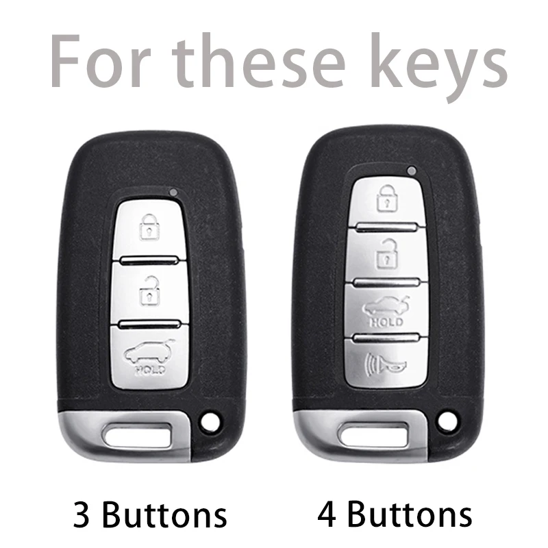 3 4つのボタンを備えた車のキーカバー,ハイフンix35,sonata 8,ia forte rio 3,k2,k3,k5用