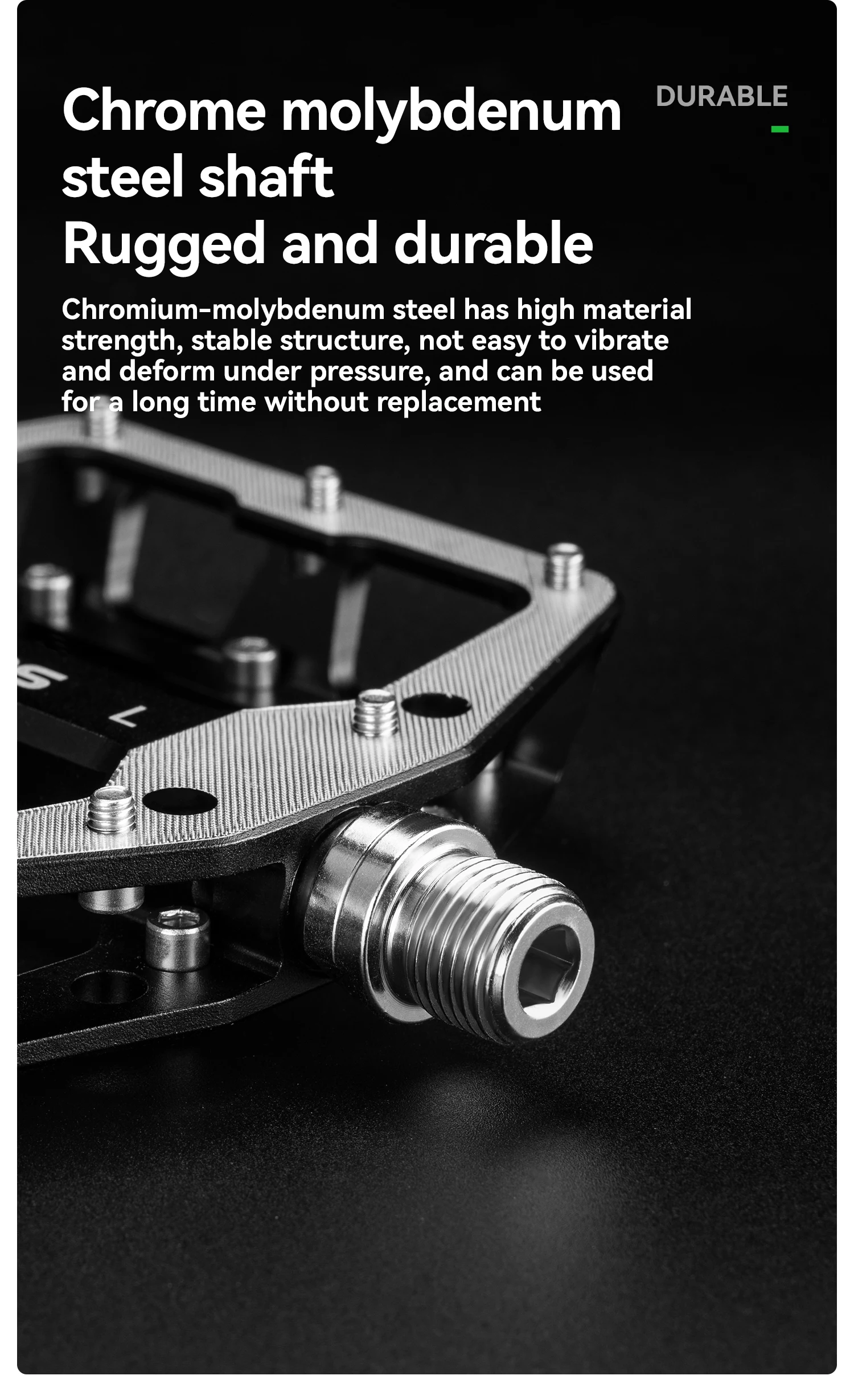 ROCKBROS Fahrradpedale Aluminiumlegierung Gedichtete Lagerpedale Leichte MTB Rennrad Plattformpedale Rutschfest Staubdicht – Detail 6