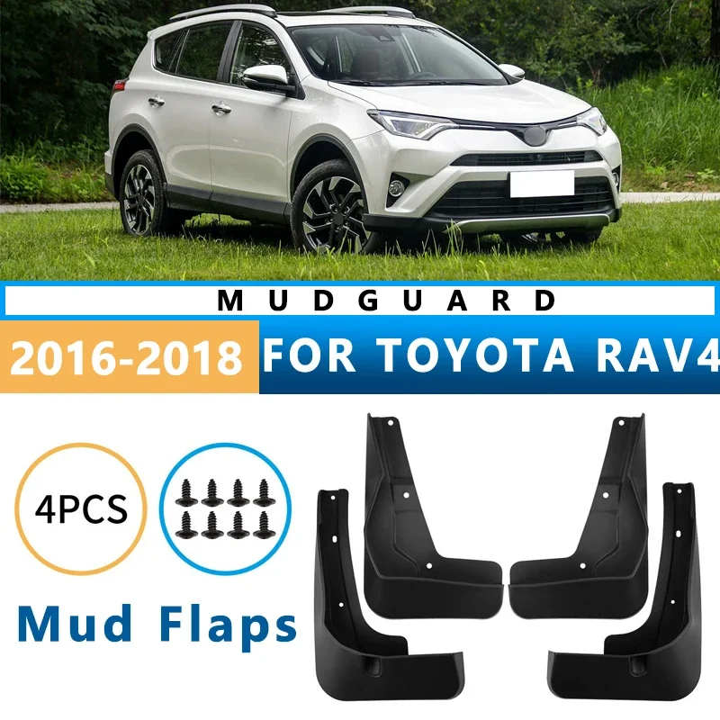 

Mud Flaps Fit for TOYOTA RAV4 2016-2018 2017 Mudguards Tire Fenders Splash Proof Accessories Wheel Guards 4ps