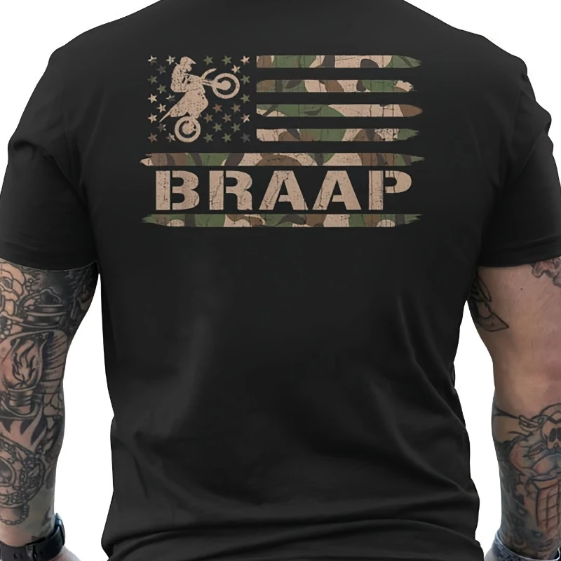 

American Retro Unisex Motorcycle Race T-shirt Summer New Streetwear Men's and Women's T-shirt