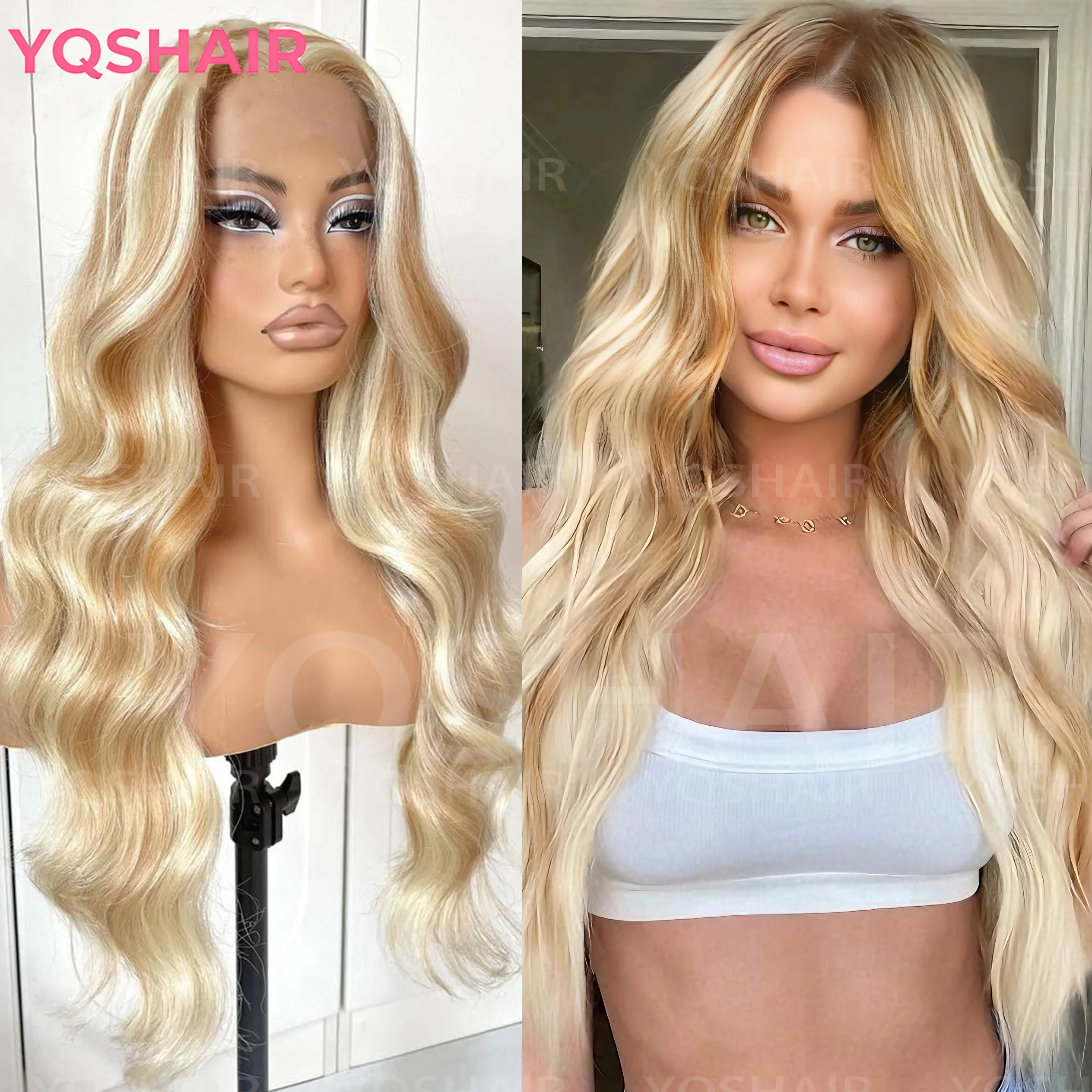 

30/613 Медовый Блондин Выделенные Цветные 13x4 Парики Фронта Шнурка 100% Человеческие Волосы Для Женщин Предварительно Сорванные С Отбеленными Узлами Натуральная Волна