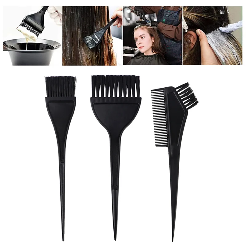 1/6Pcs Non-slip Color Cream Brush Hair Coloring Brush Dye Hair Brush Salon Hair Dye Applicator Dust Brush Styling Accessorie