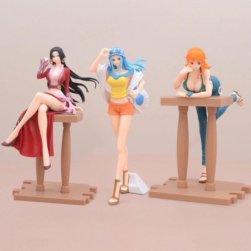 

Anime One Piece Nami Nefertari D Vivi Boa Hancock PVC Action Figures Statue Collectible Model Kids Toys Doll Desk Decorations