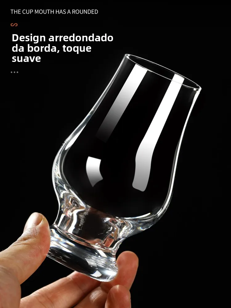 Conjunto de Copos de Cristal para Whisky em Formato de Tulipa, Copos para Degustação de Bebidas Alcoólicas, Acessórios de Beb...