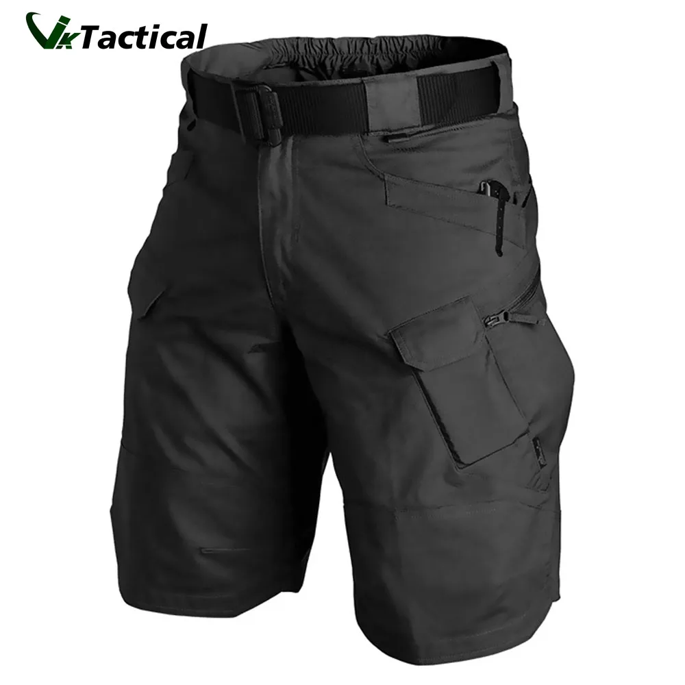 Pantalones cortos tácticos militares urbanos para hombres, pantalones Cargo impermeables resistentes al desgaste, secado rápido, múltiples bolsillos, talla grande, senderismo