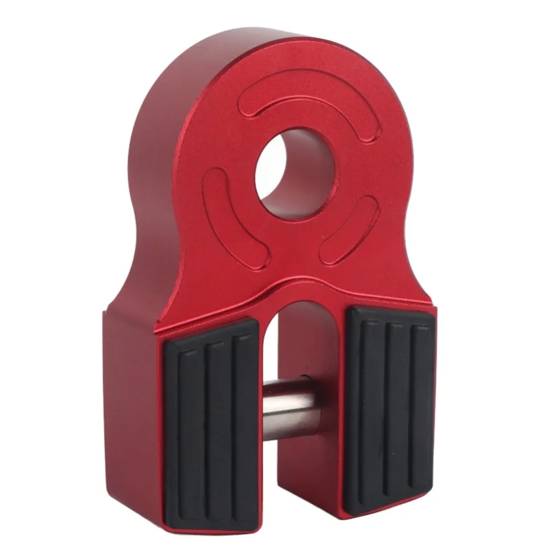 Winch Shackle Mount 16000lb Load Aluminium Rubber Guard For 3/4in D Ring 3/8in Winching Rope ATV UTV SUV