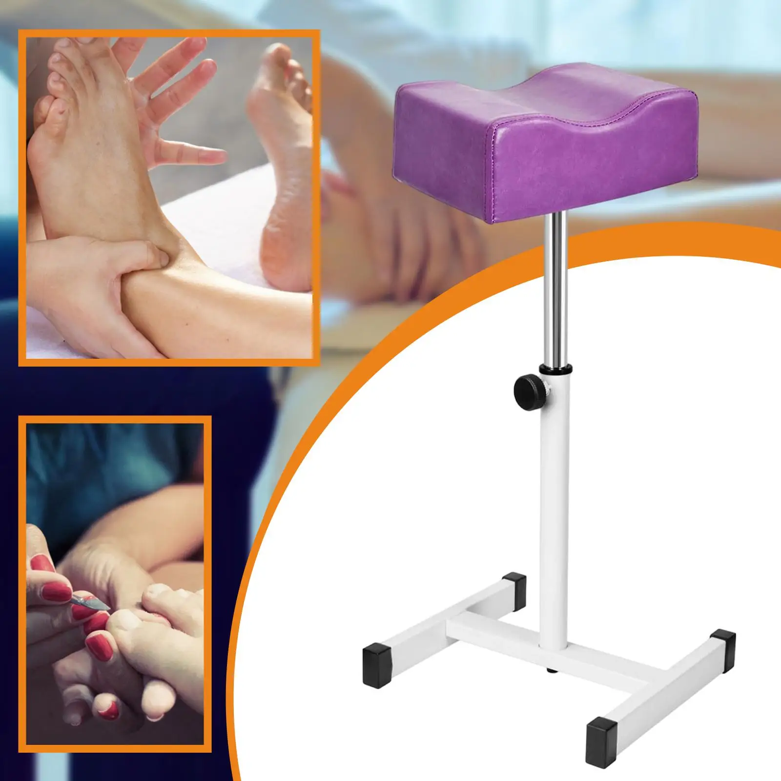 Repose-pieds réglable en hauteur, tabouret de pédicure en métal pour Salon de beauté des ongles, pour Spa, usage domestique